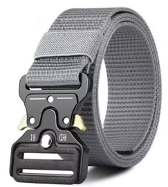 Duurzame nylon canvas riem - Wolf Grey - 125 cm lang - nieuw