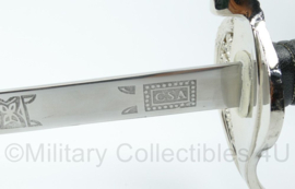 Amerikaanse Civil war CSA United States Marines saber sabel met schede - 98 cm lang - licht gebruikt - replica