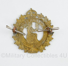 ww2 Canadian cap badge The Norfolk Regiment of Canada - Kings Crown - 4 x 4 cm - origineel