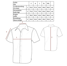 Overhemd khaki korte mouw met 2 borstzakken - Small - nieuw gemaakt