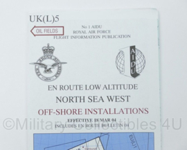 Royal Canadian Air Force Flight Information En Route Low Altitude North Sea West UK(L)5 - 26,5 x 12,5 cm - origineel