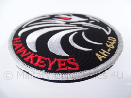 Embleem Hawkeyes "AH-64D" -  met klittenband - diameter 10 cm