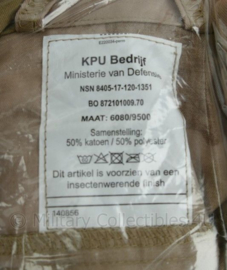 KL Nederlandse leger jas basis Desert Permethrine basis jas - maat 6080/9095 of 8000/9500 - nieuw in verpakking - origineel