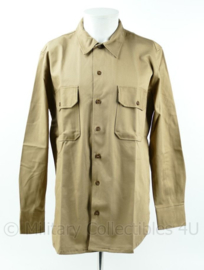 Officer chino blouse replica WO2 officiers overhemd khaki kleur - maat 40 cm. 48