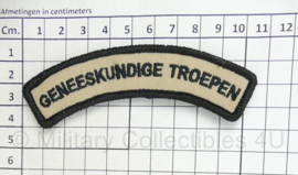 KL Nederlandse leger Geneeskundige Troepen straatnaam met klittenband - 10,5 x 3,5 cm