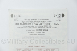 United States Flight Information IFR Enroute Low Altitude Map L13 L14 Dallas Memphis 2004 - 25 x 13 cm - origineel