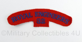 Britse leger Royal Engineers 32 shoulder title - 13 x 4 cm - origineel