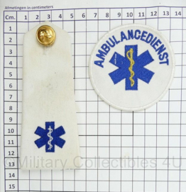 Ambulancedienst epaulet en embleem set - origineel
