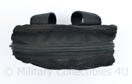 Defensie zwarte borst opbouwtas met rits - 9,5 x 15,5 x 5 cm - origineel