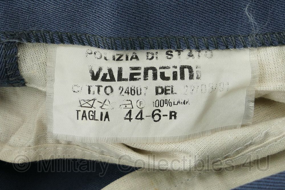 Italiaanse Polizia Di Stato uniform met kraagspiegels - jas maat 42L, broek maat 44-6-R - origineel
