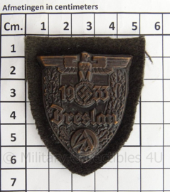 WO2 Duits SA schild Breslau 1933- afmeting 5 x 6 cm - replica