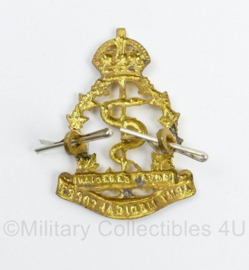 Canadese WO2 cap badge Royal Canadian Army Medical Corps - Kings Crown - 4,5 x 3 cm - origineel