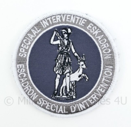 Belgische Politie Speciaal Interventie Eskadron embleem - met klittenband - diameter 9 cm