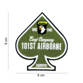 Embleem stof 101st Airborne Division Easy Companie 506TH PIR 1942-1945 -  9 x 8 cm.