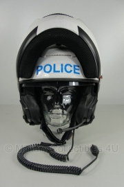 Britse politie motor systeemhelm - merk Shoei model Multitec  - 57/58 cm.