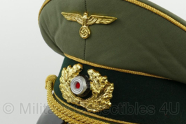 WO2 Duitse Heer Generaals schirmmutze gabardine met gouden bies - maat 58 tm. 60 cm