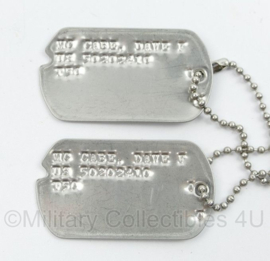 WO2 US Army  dogtag paar MC Cabe, Dave F - replica