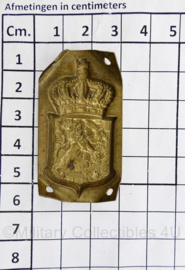 Nederlandse ambtenaar pet insigne Messing - bijzonder model of halffabricaat -  5,5 x 3 cm - origineel
