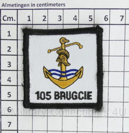 Defensie 105 BRUGCIE 105 Brugcompagnie borstembleem - met klittenband - 5 x 5 cm - origineel