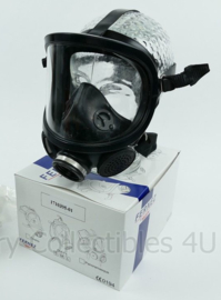 Zwart modern Fernez by Willson brandweer en Speciale eenheden DSI gasmasker met breed zichtveld zeldzaam model! - NIEUW in doos - Zonder filter