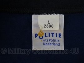 Politie T shirt donkerblauw lange mouw - maat Large - origineel