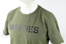 KMARS Korps Mariniers en USMC US Marines shirt groen - maat Extra Large - gedragen - origineel