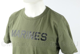 KMARS Korps Mariniers en USMC US Marines shirt groen - maat Medium - gedragen - origineel