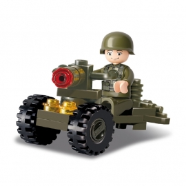 Sluban (geen lego) soldaat met kanon