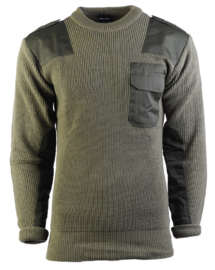 Commando trui ronde hals GROEN - merk Mil-tec - Acryl  - Militair model - nieuw gemaakt
