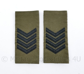 Korps Mariniers GVT epauletten paar - rang Sergeant Majoor der Mariniers  - origineel