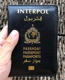 Interpol Passport paspoort hoes - ZWART - 14 x 10 cm