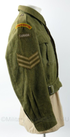 Canadese Toronto Scottish Battledress jas 1953 Sergeant - WO2 model - maat Medium - gedragen - origineel