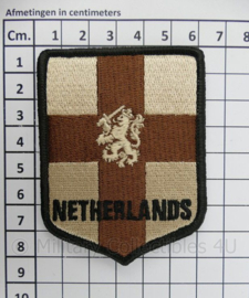 Defensie staf patch Desert - met klittenband - 8 x 6 cm