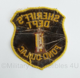 Embleem  Amerikaanse Sheriffs Dept. Fond Du Lac - 9,5 x 8,5 cm - origineel