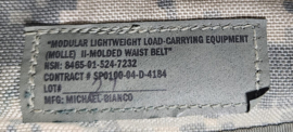 US Army Modulair Lightweight Load Carrying Equipment Molle II Molded Waist Belt    - origineel