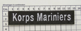 Naamlint Korps Mariniers met klittenband Groen - nieuw gemaakt