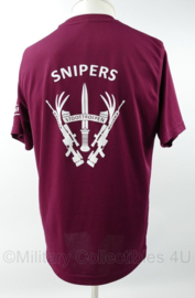 Defensie Stoottroepen LUMBL Snipers t-shirt bordeauxrood - maat Large - gedragen - origineel