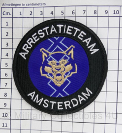 Arrestatieteam Amsterdam embleem met klittenband - diameter 9 cm
