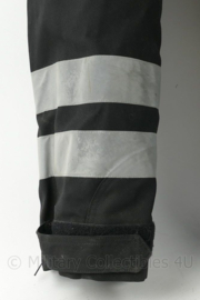 Motorbroek met bretels - zwart met reflectie strips - maat 54R - origineel