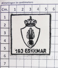 KMAR Koninklijke Marechaussee 103 ESKKMAR 103 Eskadron KMAR borstembleem - met klittenband - 5,5 x 5,5 cm - origineel