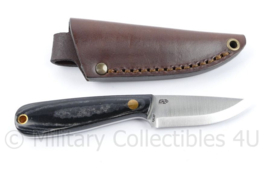 Enzo Brisa Necker 70 Scandi Knife met lederen schede  - lengte 15,5 cm - origineel