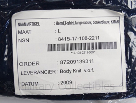 KMAR Koninklijke Marechaussee hemd/shirt lange mouw - donkerblauw - nieuw in verpakking - LARGE - origineel