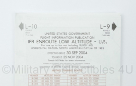United States Flight Information IFR Enroute Low Altitude Map L9 L10 North VS Minneapolis 2004 - 25 x 13 cm - origineel