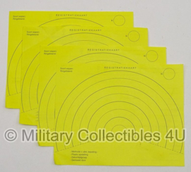 KL Nederlandse leger registratiekaarten (per 4 stuks) - origineel