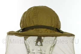 WO2 US Army mosquito hat KHAKI hoofddeksel met muggennet - origineel WO2