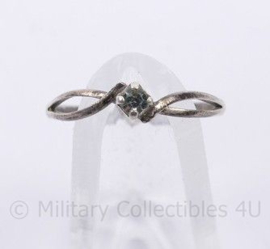 Zilveren vintage ring - 17MM - origineel