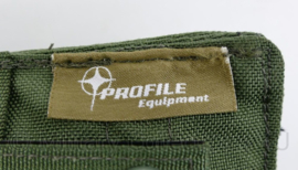 Nederlands leger en Korps Mariniers  Diemaco Colt C7 M4  triple mag pouch GROEN - ongebruikt - maker Profile Equipment - 18,5 x 23 x 5 cm - origineel