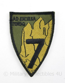 Zeldzaam Italiaanse 7Th Alpini Regiment embleem - met klittenband - 9 x 6 cm -  origineel