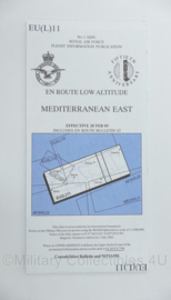 Royal Canadian Air Force Flight Information En Route Low Altitude Mediterranean East EU(L)11 - 26,5 x 12,5 cm - origineel
