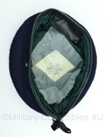 Britse leger blauwe baret Woolen one piece beret cap - Maat 55 - Origineel